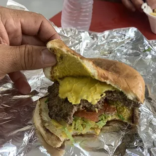 Single burger    Bread is grilled both side which makes it super yummy .
