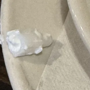 hard plastic piece in cottage cheese