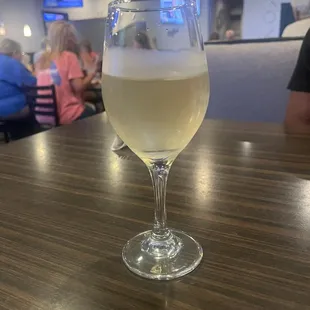 1/2 glass of wine with dinner
