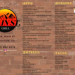 the menu