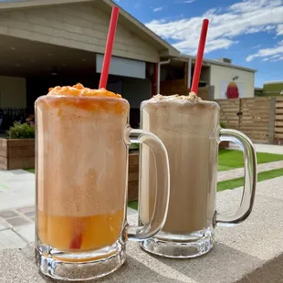 Soda Floats: Orange Fanta &amp; Root Beer