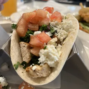 Mediterranean Chicken Tacos ($9)