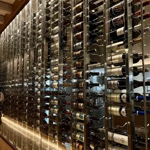 Nice wall of wine selection
