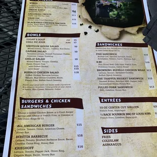 the menu