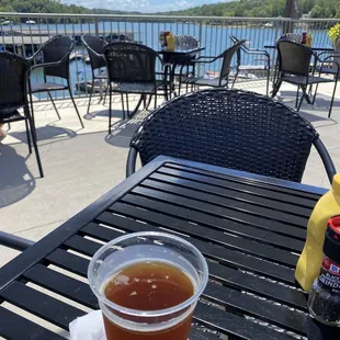 Beer with a view.  Nice!