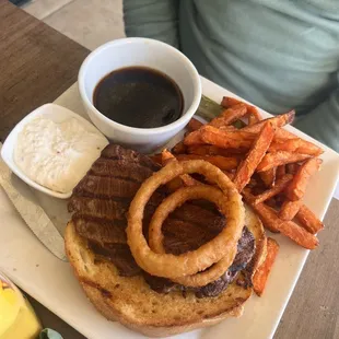 forgot how you call it but its some steak &amp; side was sweet potato fries, its good