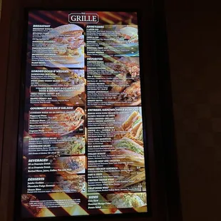 the menu