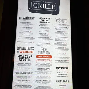 the menu