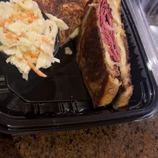 Hot Reuben sandwich, so good