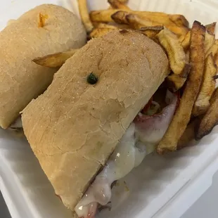 Philly Steak with Seasoned French Fries