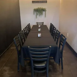 Semi private dining area