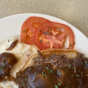 Open Faced Pot Roast