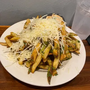 chimichurri Parmesan fries