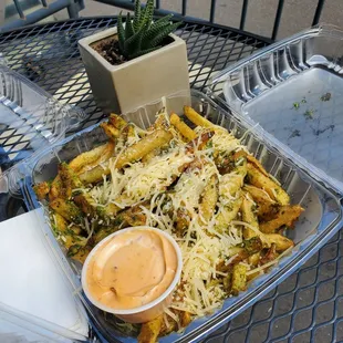 Parmesan &amp; Chimichurri with Chipotle Aioli