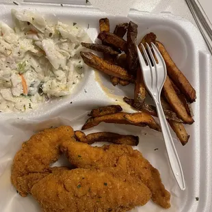 Chicken tender dinner