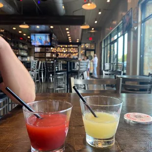 Strawberry surprise and lime margarita