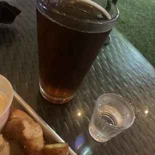 Shinerbach Beer with a shot of tequila