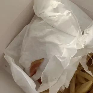 Bacon in Veggie Sandwich