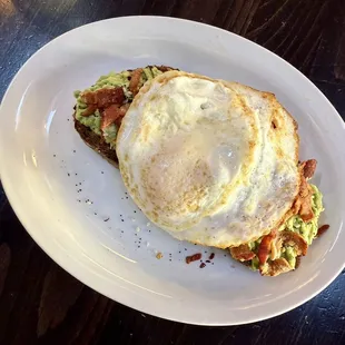avocado egg toast &amp; Bacon Crumbles