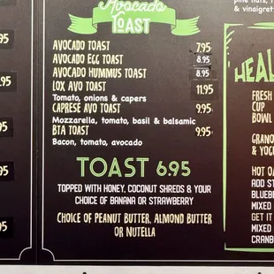 Toast Menu