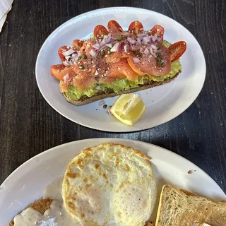 Lox avocado toast