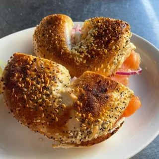 Lox, Cream Cheese, Tomato, Red Onion & Capers