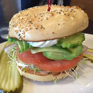Hummus, Avocado, Tomato, Sprouts & Red Onion