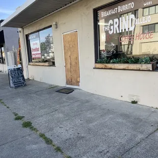 outside