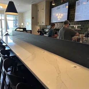 a man working at the counter