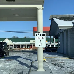 Convenient drive-thru for takeaway.