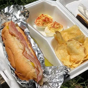 a hot dog and potato chips