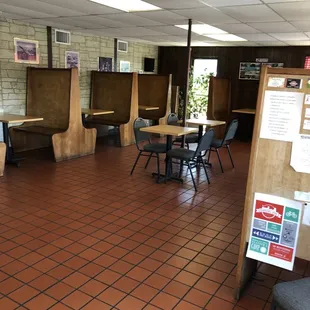 the inside of a restaurant