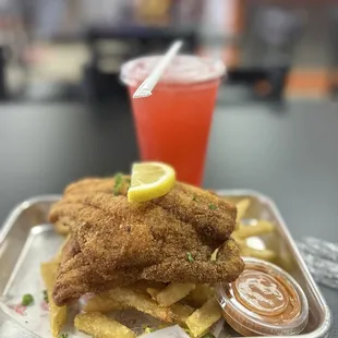 Fried fish and kool-aid