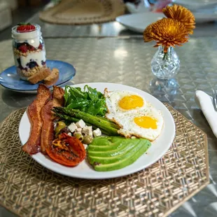 a plate of food on a table