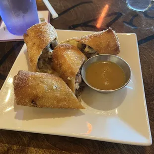Philly Cheese Steak Egg Rolls