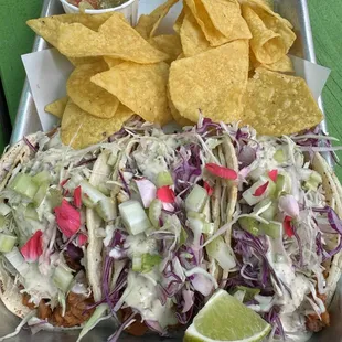 Buffalo Jackfruit Tacos