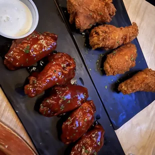Hennessy bbq wings and plain wings
