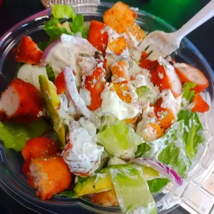 Spring Salad with ranch