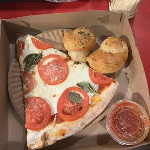 Margarita Pizza Slice