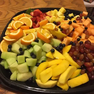 a plate of fruit