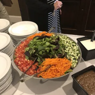a table full of food