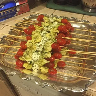 a platter of food