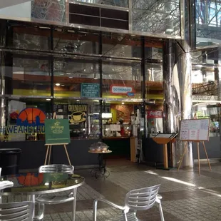 Exterior of cafe
