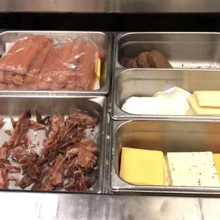 Meats right next to veggie burgers