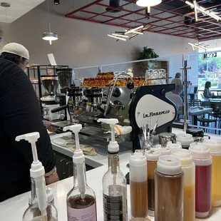 Lots of syrups to choose from