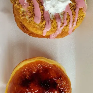 Strawberry cheesecake &amp; creme brulee