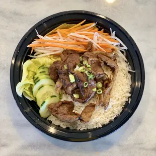 Viet pork rice bowl