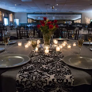 The Grove Event Center Formal Wedding Reception, detail, design and LOVE! - The Perfect Venue!