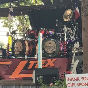 a stage set up for a concert