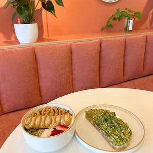 Acai bowl and Avocado toast